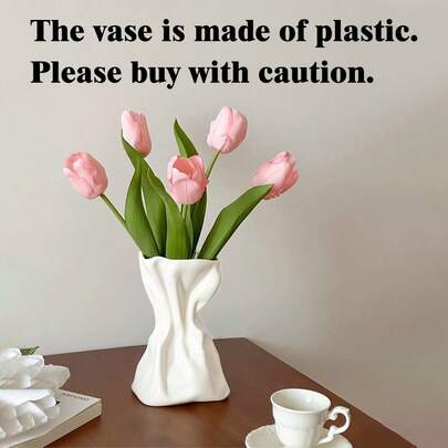 1개, 장식 화병, 모던 홈 플라스틱 화병, 보헤미안 스타일 장식 화병, 결혼식 테이블 파티 거실 사무실 침실 장식용 화병 인테리어 장식, 홈 장식, 화병, 테이블 장식