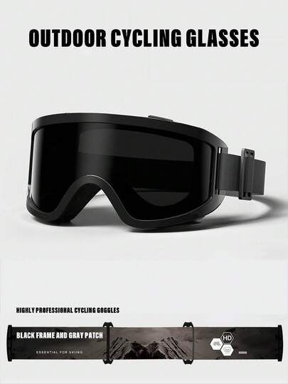Ett par av de nya, stora multifunktionella vindtäta glasögonen är speciellt utformade för utomhusaktiviteter som skidåkning, cykling och bergsklättring, lämpliga för manliga användare. Denna produkt kombinerar de funktionella egenskaperna hos skidglasögon och cykelglasögon och kan uppfylla användningskraven i olika scenarier. För sommar- och strandsemester, utomhusaktiviteter, resor och hösttillbehör.