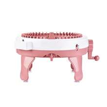 Mini 48-Pin Knitting Machine: Educational Weaving Toy For Kids – Knit Hats, Scarves & Sweaters - Pink - View 5