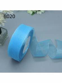 50y 透明装饰雪纱丝带，3.8 厘米宽缎带，DIY 礼品包装，发饰和工艺丝带，圣诞节情人节