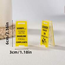 Semn de decor amuzant pentru birou cu clemă memo, suport pentru carduri de nume, rechizite de birou din material acrilic, cadou perfect pentru coleg, cadou ideal de ziua de naștere și articol de decor pentru birou