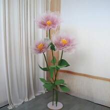 50cm künstlich gefärbte Pfingstrose Große Kunstblume, Fensterdekor, Outdoor Party Straßenführung Kulisse, Fotografie Requisiten, Synthetische Organza Blume