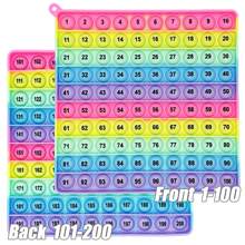 Números de 1 a 200 Brinquedo Fidget Jogos de Matemática Empurre Rápido Bolha Brinquedos Educacionais de Aprendizagem e Ensino de Matemática Prática Atividade Manipulativas Jogos de Tabuleiro Presentes para Crianças a Partir de 3 Anos, Natal