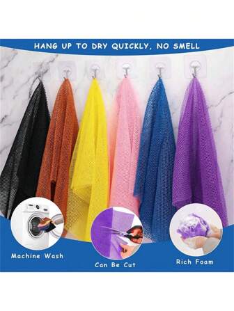 African Net Sponge African Exfoliating Net Long African Bath Sponge Washcloth Shower Net African Body Scrubber Net For Skin Smoother Daily Use,Bath And Body Works, Living Room Home Bedroom Bathroom House Decor, Travel Stuff, Wedding, Party, Birthday, Gifts For Men Mom Dad Friends, Accessories, Funny Gift Back To School