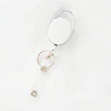 3pcs Set Badge Clips With Retractable Reel Recoil Key Ring Holder Keychain Lanyard For ID Badge, Keys,School Supplies,Back To School - Multicolor - View 11