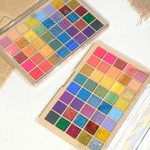 40色活力眼影盘，哑光和闪光效果，珊瑚彩虹色，色素丰富，打造惊艳眼妆，舞台妆，节日礼物， - 炫彩繽紛四十色 - 查看 6