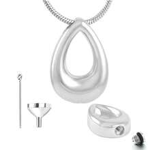 骨灰纪念首饰 - 男女通用泰迪熊骨灰盒项链，配有迷你纪念骨灰盒