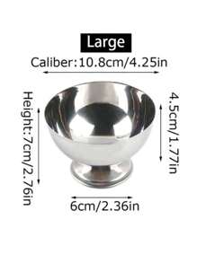1pc Stainless Steel Ice Cream Cup, Sundae Cup, Dessert Bowl, Dates Snack Cup, Fruit Salad Bowl,Stainless Steel Dessert Cup, Ice Cream Cup, Dessert Bowl, Yogurt Snack Candy Cups, Salad Fruit Pudding Bowls, For Party/Holiday/Festival/Family Gathering
