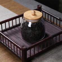 Glass Jar With Sealed Bamboo Lid, Suitable For Storing Coffee Beans, Kitchen Food Storage, Candy Jar - Multicolor - View 14