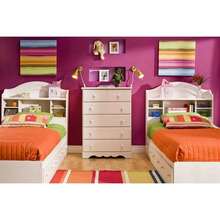 South Shore Summer Breeze Mate S Twin Bed With Storage White - White Wash as pic - View 7