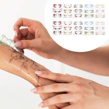 Realistic Eyelash Temporary Tattoo For Adult 10 Pcs - Style 2 - View 4