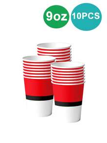 10pcs Cartoon Birthday Party Supplies Cartoon Plate, Paper Cup, Napkin, Suitable For Birthday Party Outdoor Party Camping
