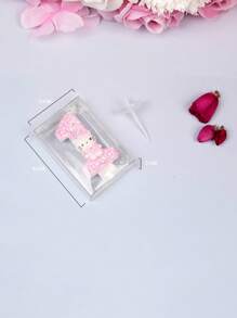 Sanrio 1 pezzo - Candela per festa di compleanno/festival a tema Sanrio, Dolce candela rosa di Hello Kitty, disponibile nei numeri da 0 a 9, decorazione per torta adorabile a forma di gattino