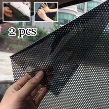 2 包汽车侧窗遮阳板，防紫外线汽车隐私保护膜，可重复使用的静电塑料包装贴纸 - 使用静电粘合膜保持汽车凉爽和私密，适用于大多数车窗