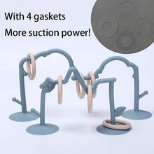 Silicone Intelligence Toys With Suction Cup Circular Puzzle Toys, Baby Hands-On Desktop Playthings