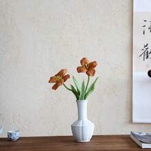 Ceramic Vase Tabletop Decor For Dried Flowers, Water Plants, Zen Style Small Vase, Home And Office Decoration - Multicolor - View 5