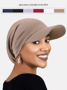 2pcs/Set Women's Bandana Headwrap Visor Hat, Scarf Hat With Ribbon, Sun Protective Hat Suitable For Spring/Summer - Multicolor - View 11