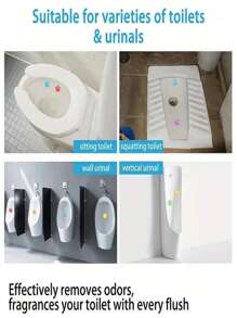 6pcs Toilet Deodorizing Gel, Toilet Cleaner, Toilet Gel Stamp Fragrance, Includes Different Colors And Scents, Air Freshener And Toilet Flowers, Colors Randomly Shipped