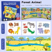 Libro de actividades Montessori, libro tranquilo, juguetes educativos tempranos para niños, juego de hacer coincidir, juguete Montessori para niños - Libro de rompecabezas magnético jm - Ver 14