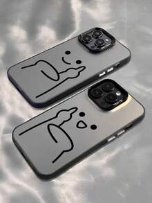 1 个极简图案磨砂防摔手机壳，适用于 11、12、13、14、15、16 Promax X、Xs、Xr、16e、15 Plus、Galaxy A03、Galaxy、OPPO、Realme、Vivo、Redmi、Infinix Hot 30、Note 30、Note 40 4G、Note 40 Pro、Note 40 Pro 5G、Smart 8、Hot 40 Pro、Honor X50i 防水防震防刮 - 灰色 - 查看 1