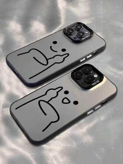 1pc Minimalist Pattern Matte Anti-Drop Phone Case, Compatible With IPhone 11, 12, 13, 14, 15, 16 Promax X, Xs, Xr, 16e, 15 Plus, Galaxy A03, Galaxy, OPPO, Realme, Vivo, Redmi, Infinix Hot 30, Note 30, Note 40 4G, Note 40 Pro, Note 40 Pro 5G, Smart 8, Hot 40 Pro, Honor X50i Waterproof Shockproof Scratch Resistant