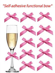 20 件粉色缎带蝴蝶结礼品包装，香槟酒瓶，蛋糕，糖果袋，DIY 手工艺品，礼物，婚礼，婴儿送礼会，婚礼送礼会，圣诞节，生日，户外派对，露营，万圣节圣诞礼物 - 彩色 - 查看 21