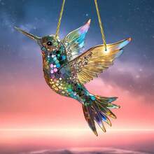 1pc-2D Flat Bird Catcher - Luxury Model, 5.9-Inch X 5.9-Inch Colored Acrylic Glass, Four-Season Decorative Door Hanger, Unique Home Garden Gift, Ideal Choice For Festival Decoration, Perfect Choice For Bird Lovers