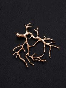 1/5 pièces Base de pendentif en branche d'arbre plaqué or, Faire-soi-même pour envelopper et incruster des pierres naturelles, des cristaux, des perles