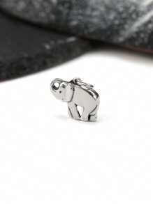 1 Stück einfacher einzigartiger 925 Sterling Silber Elefanten Charm DIY Anhänger Damen Feinschmuck Geschenk