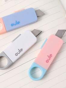 1pc/3pcs/6pcs Mini U-Shaped Utility Knife, Portable Box Cutter, Wall Paper Cutter, Lovely Stationery Knife, Retractable Blade Multifunctional Tool,Back To School,School Supplies