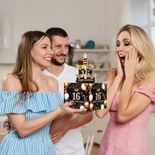 1 件全新生日派对装饰数字贴纸存钱罐，附带 2 件可更改年龄的数字贴纸，生日派对礼物存钱罐，现金盒，惊喜礼物