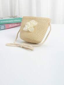 1pc Girls Cute Cartoon Fairy Flower Woven Princess Handbag, Suitable For Everyday Use - Flowers - View 10