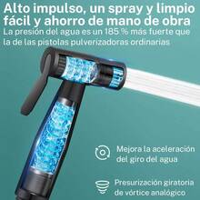 Grifo de inodoro + válvula angular de salida de agua doble + cepillo, fácil de instalar, simple de operar, muy adecuado para descargar baños e inodoros. - Gris - Ver 9