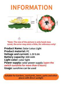 Lumières flottantes pour étang extérieur imperméables, lumières de fleurs de lotus solaires, lumières de jardin - associées à des lumières de feuille de lotus souhaitant pour une villa de cour, illuminées par énergie solaire pour créer une atmosphère onirique et poétique de paysage aquatique de cour