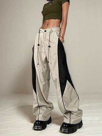 女士时尚工装裤，时尚街头风