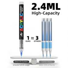24/36/48/60/72 Farben Gerade Flüssig Soft-Spitze Acryl-Marker Set Schüler Nicht-durchlässig Stapelbar Kunst Pinsel Interessenklasse Malerei Aquarellstift Graffiti Farbe Soft Stift Schulanfang