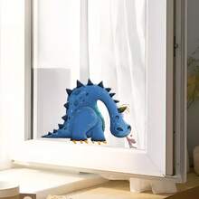 卡通恐龙乙烯基窗贴，创意设计窗贴，适用于窗户、汽车、卡车、摩托车、玻璃、墙壁，自粘耐用，易撕易贴，可移除