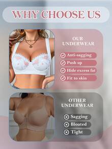 Peach Girl White Lace Sexy Women's Underwear, With Underwire, Supportive & Comfortable Bra - White - View 8