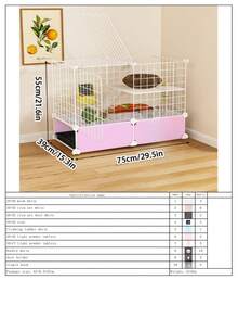 Jaula grande para conejo de interior para uso doméstico, recinto espacioso con diseño a prueba de orina, hábitat para animales pequeños - Multicolor - Ver 13