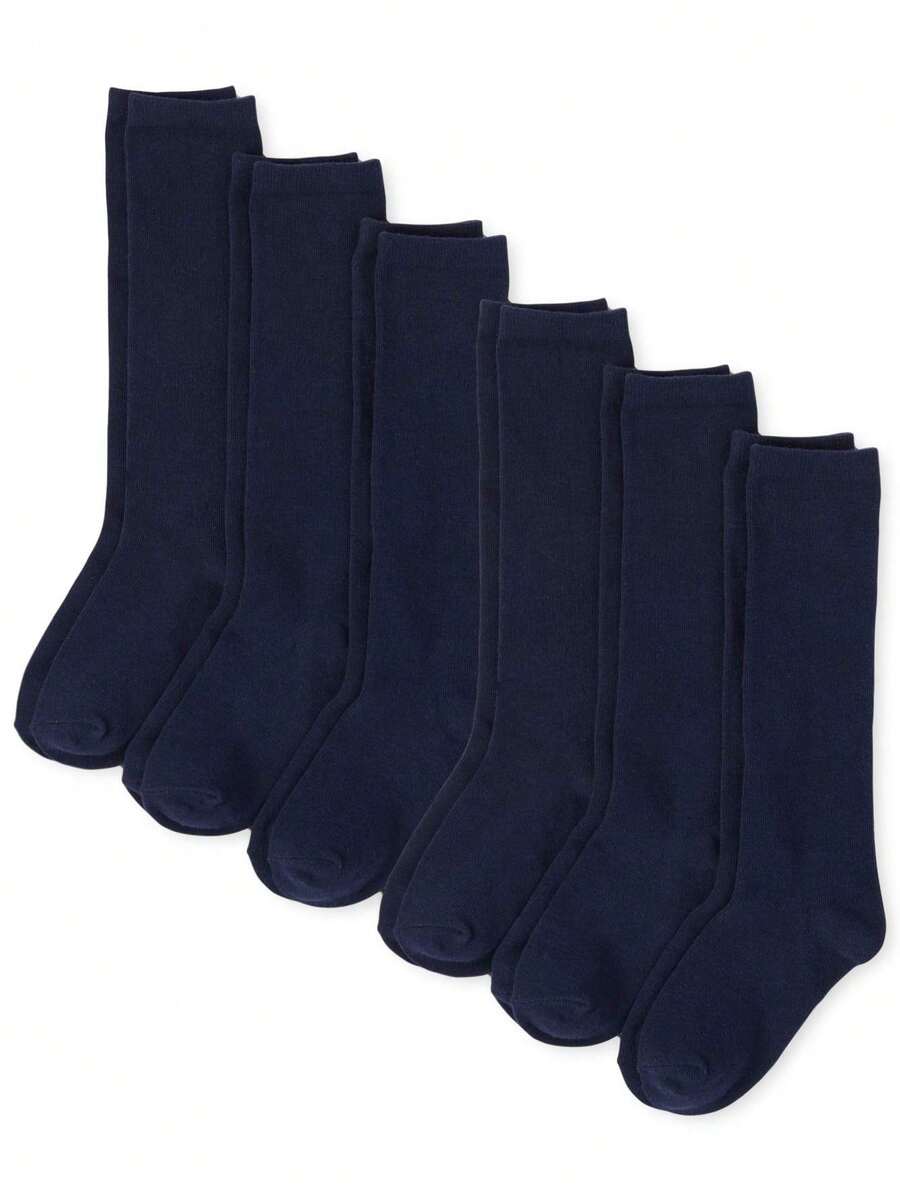 The Children's PLACE Girls Knee Socks 6-Pack Multipack - THỦY TRIỀU - Xem 1