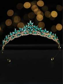 Corona nupcial minimalista, diadema de cristal de aleación multicolor, accesorios para el cabello, adecuado para boda, cumpleaños, fiesta, vestidos de gala