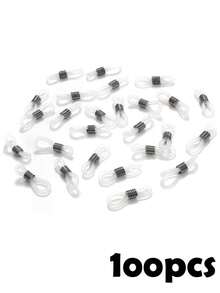 100pcs/Pack Silicone Candy Color Eyewear Strap, Glasses String, DIY Eyeglasses Accessory, Beaded Lanyard