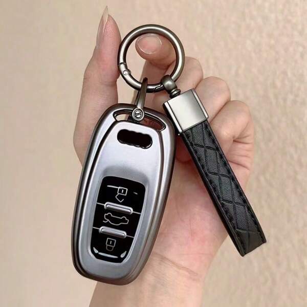 1 Set Minimalist Business Style Car Key Case, Fits Audi