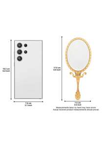 1 Stück [Muttertagsexplosion] Französisch leicht luxuriöser Handschminkspiegel Tischspiegel Dual-Use Prinzessin Schminkspiegel Social-Media-Star Der gleiche Stil Badezimmerspiegel Tragbarer Schminkspiegel Geburtstaggeschenk für Frauen