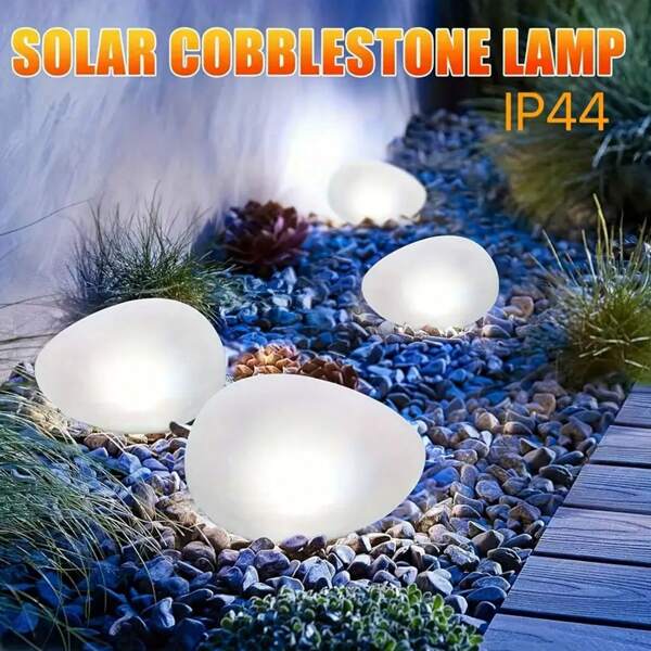 Luzes de Seixo Solar, Iluminação Externa LED, Luzes Decorativas para Paisagismo, Luzes de Jardim a Energia Solar, Luzes de Caminho, Luzes de Pedra, Adequadas para Pátios, Jardins, Gramados, Piscinas, Decoração de Feriados