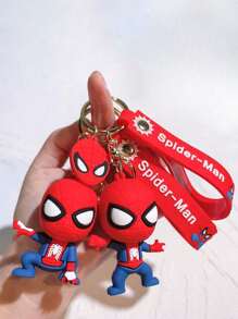 1/4pcs Superhero Spidermanes Keychains Cartoon Spider Man Doll Keyrings Avengers Anime Figure Pendant Keyholder Car Key Chains Christmas Gifts