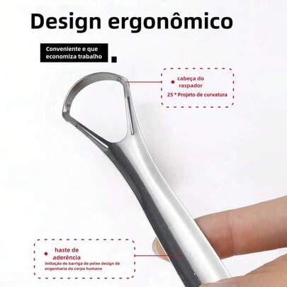 Limpador Raspador De Língua Em Aço Inox Para Higiene Bucal Promoção