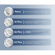 微针盒 12-42PINS 圆形纳米 3D、5D 纳米适用于 Dermapen 微针笔、电动微针 Derma 笔机械工具用于皮肤护理（螺旋式）、米诺地尔、Dermaroller、微针、美容、护肤产品、水疗、自我护理、护肤工具、面部护理、美容师用品、按摩、面部按摩工具、面部滚轮 - 無色 - 查看 7