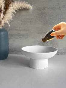 1 pieza Bandeja de almacenamiento de joyas, molde de silicona de bandeja alta para velas de cemento, molde de bandeja de resina de jesmonita para decoración del hogar