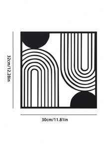 Modern Abstract Geometric Metal Wall Art - Contemporary Iron Hanging Ornaments For Living Room, Bedroom, Lounge - No Electricity Required, Featherless Home Decor Set Room Decor Bedroom Decor Wall Decor
